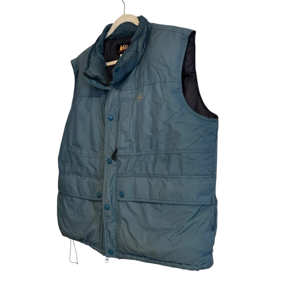 Vintage REI Green Down Filled Vest Mens Sz Large Nylon Puffer Full Zip Outdoor - Picture 16 of 16